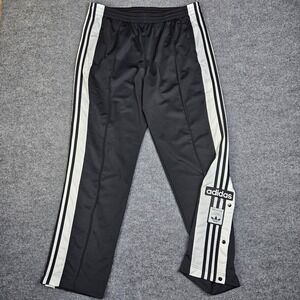 Adidas Originals Adibreak Track Pants Women's XL Black Snap Loose Fit Trefoil